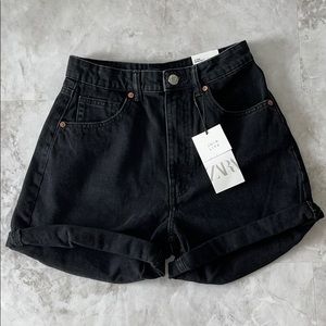 Zara Hi-Rise Bermuda Mom Shorts